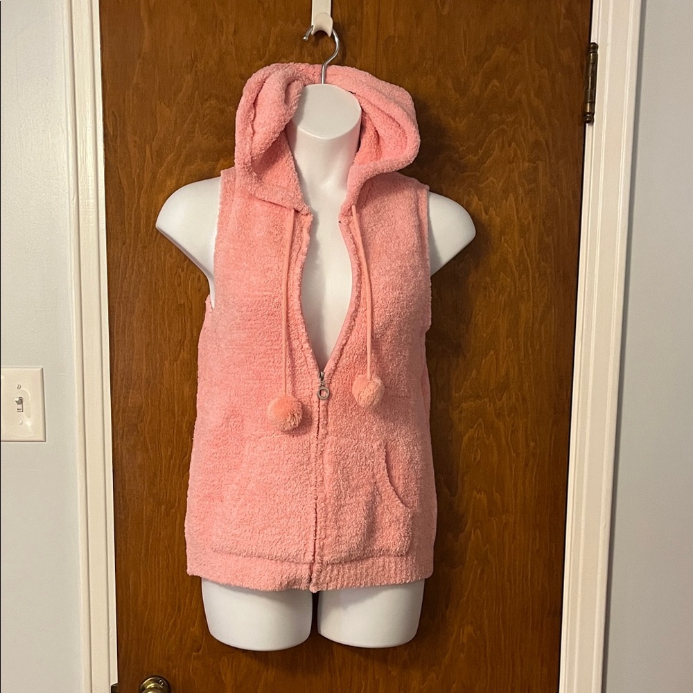 Rhonda Shear Plush Pink Vest
